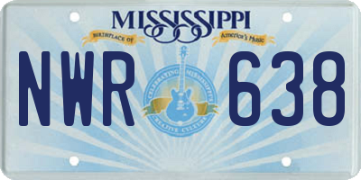 MS license plate NWR638