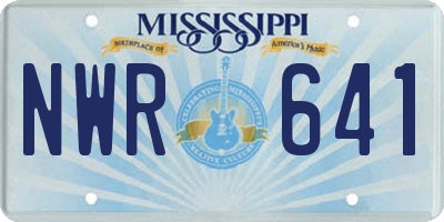 MS license plate NWR641