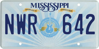 MS license plate NWR642