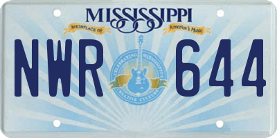 MS license plate NWR644