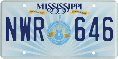 MS license plate NWR646
