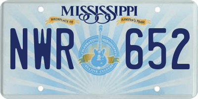 MS license plate NWR652
