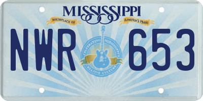 MS license plate NWR653