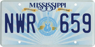 MS license plate NWR659