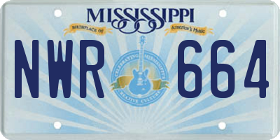 MS license plate NWR664