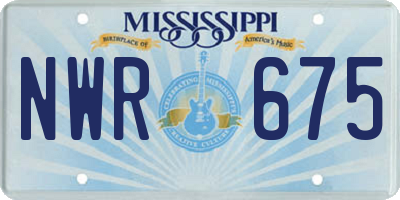 MS license plate NWR675