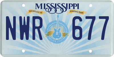 MS license plate NWR677
