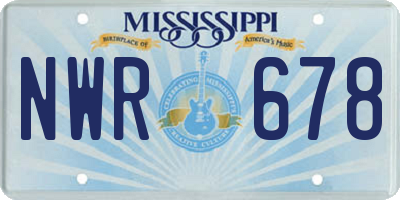 MS license plate NWR678