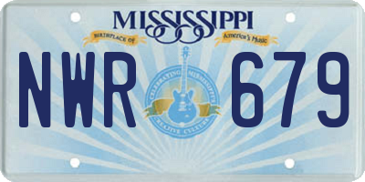 MS license plate NWR679