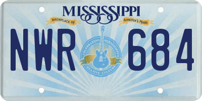 MS license plate NWR684