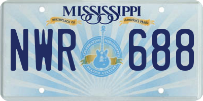 MS license plate NWR688