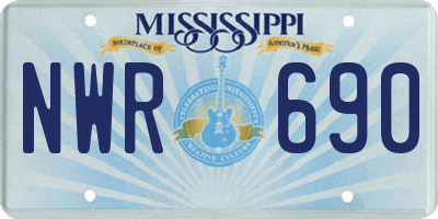 MS license plate NWR690