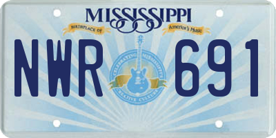 MS license plate NWR691
