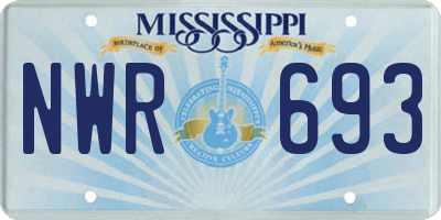 MS license plate NWR693