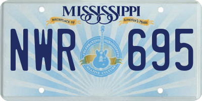 MS license plate NWR695