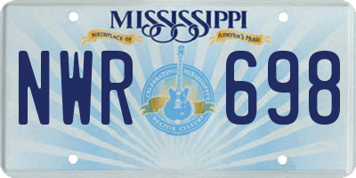 MS license plate NWR698