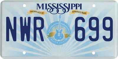 MS license plate NWR699