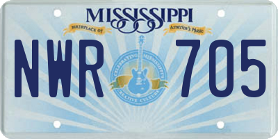 MS license plate NWR705