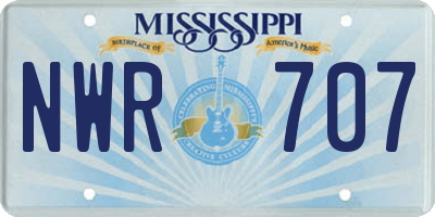 MS license plate NWR707