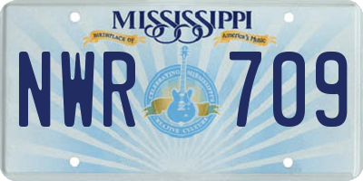 MS license plate NWR709