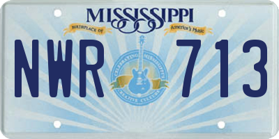 MS license plate NWR713