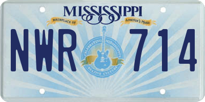 MS license plate NWR714