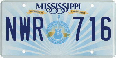 MS license plate NWR716