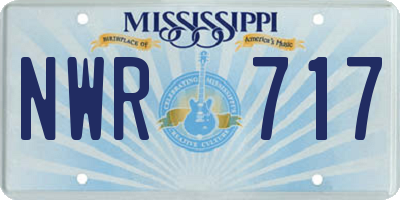 MS license plate NWR717