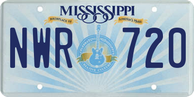 MS license plate NWR720
