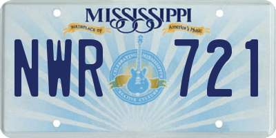 MS license plate NWR721