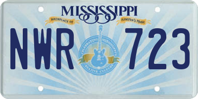 MS license plate NWR723