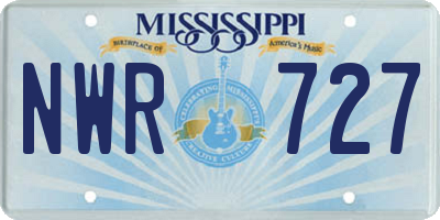 MS license plate NWR727