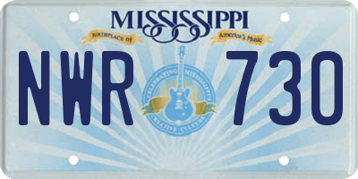 MS license plate NWR730