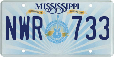 MS license plate NWR733
