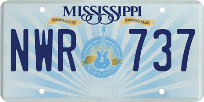 MS license plate NWR737