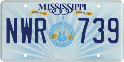 MS license plate NWR739