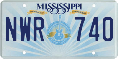 MS license plate NWR740
