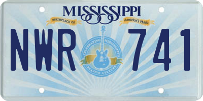 MS license plate NWR741