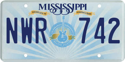 MS license plate NWR742