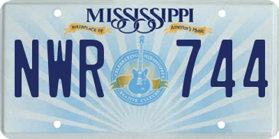 MS license plate NWR744