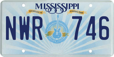 MS license plate NWR746