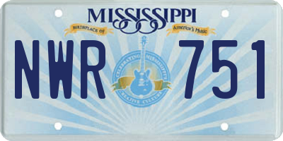 MS license plate NWR751