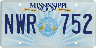 MS license plate NWR752