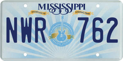 MS license plate NWR762
