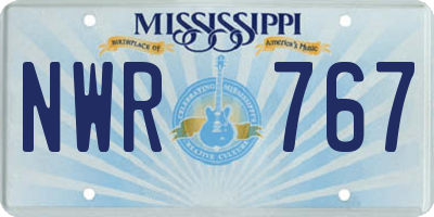 MS license plate NWR767