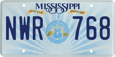 MS license plate NWR768