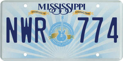 MS license plate NWR774