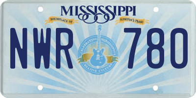 MS license plate NWR780