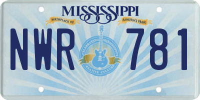MS license plate NWR781