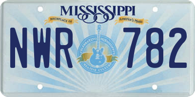 MS license plate NWR782